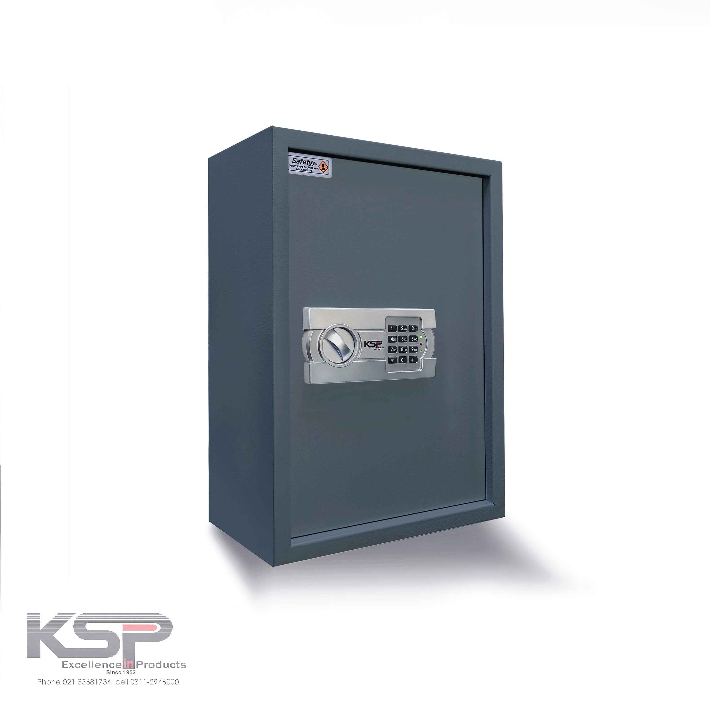 KSP Digital Key Cabinet Locker dark gray steel cabinet with electronic keypad and rotary handle for secure storage