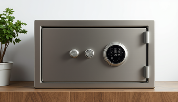 A sturdy Kashif steel safe with biometric lock