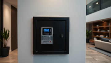 Electronic safe displayed in secure modern home