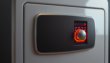 A modern biometric safe with fingerprint scanner