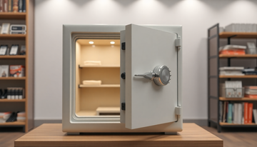 A modern digital safe showcased in an online store