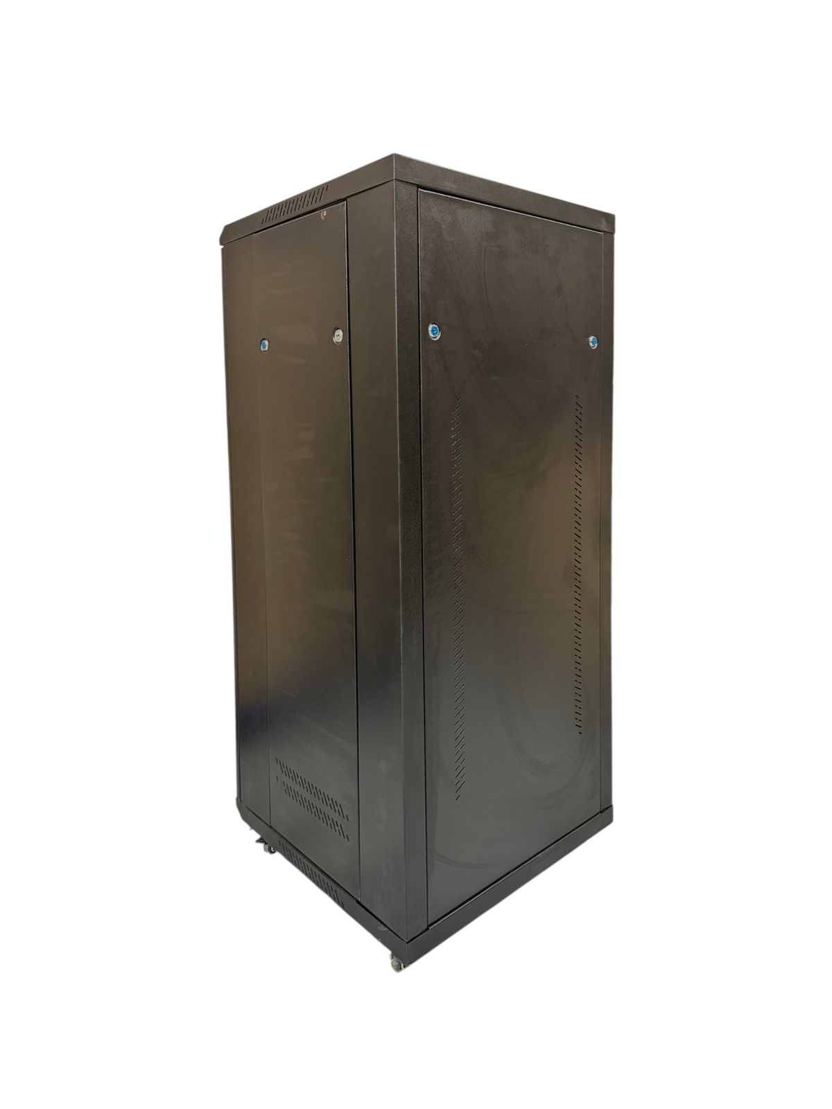 Kashif Steel Products 22U Free Standing Server Rack Cabinet in Black for secure equipment storage