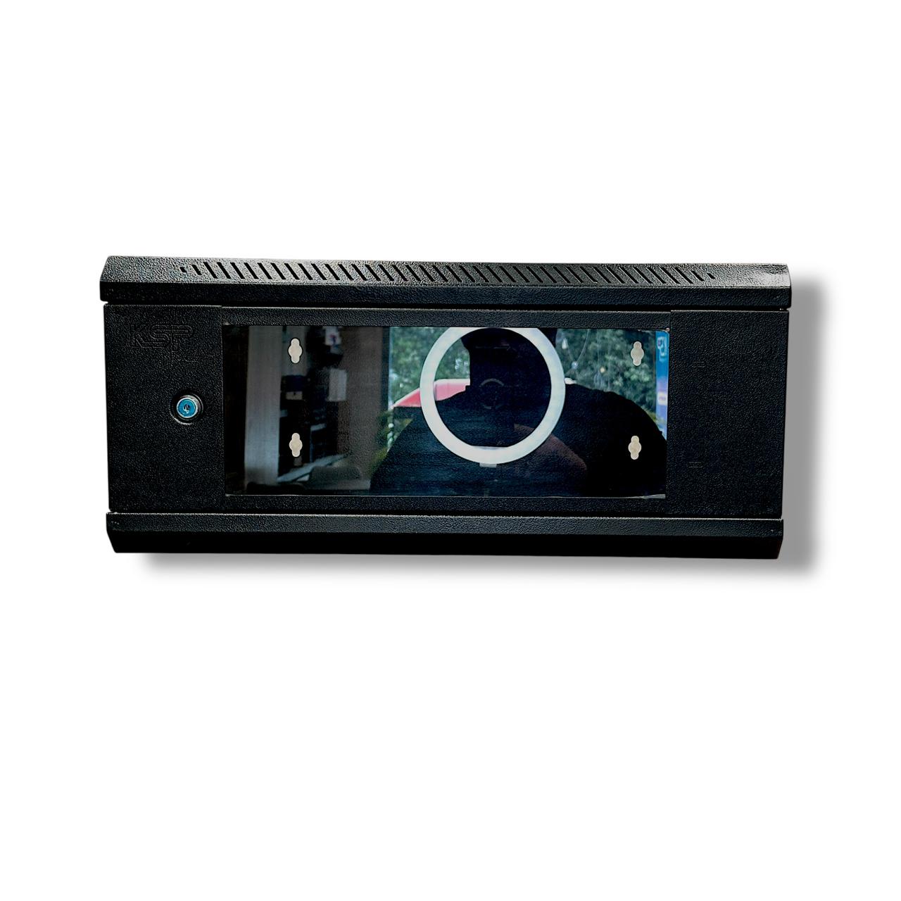 Kashif Steel Products 4U Wall Mount Server Rack Cabinet with Clear Front Door for Easy Access