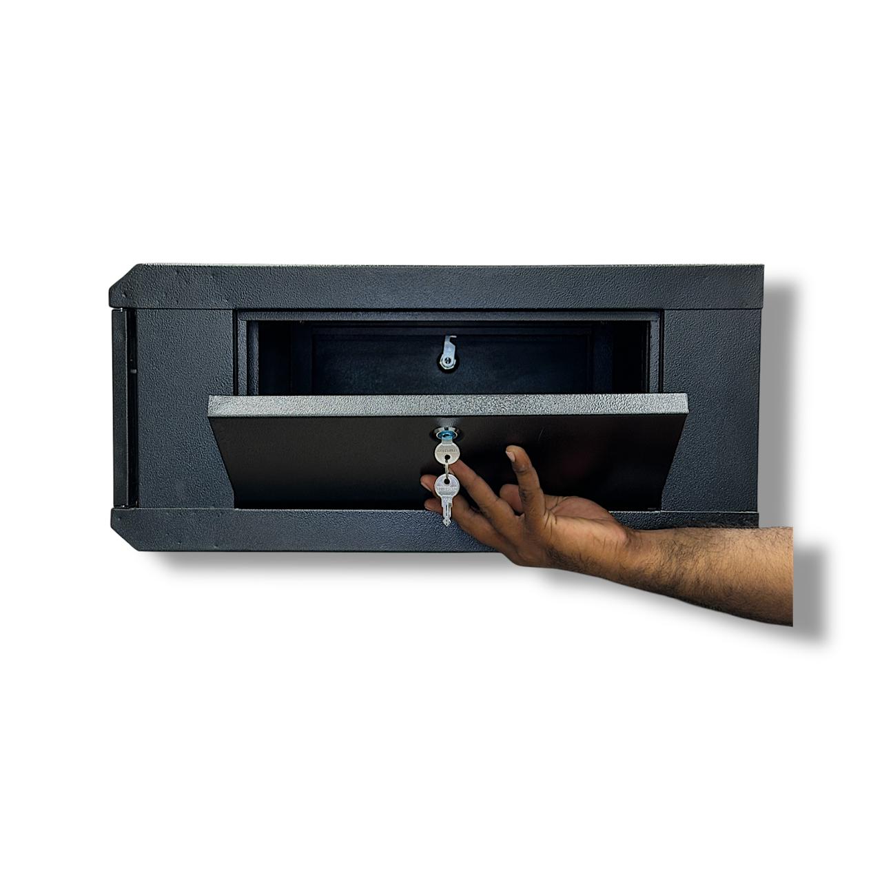 Kashif Steel Products 4U Wall Mount Server Rack Cabinet with Lockable Door for Secure Storage
