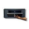 4U Wall Mount Server Rack Cabinet in black, featuring a glass door and secure lock for equipment storage