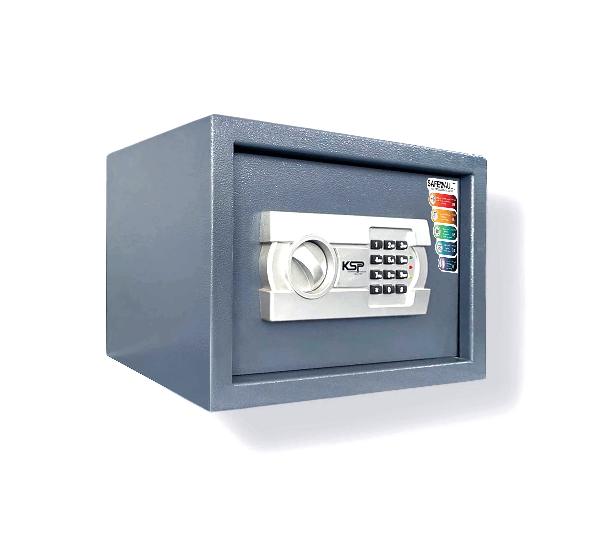 KSPSafe digital security safe Digital Locker EG-25 gray electronic safe with keypad and rotary handle