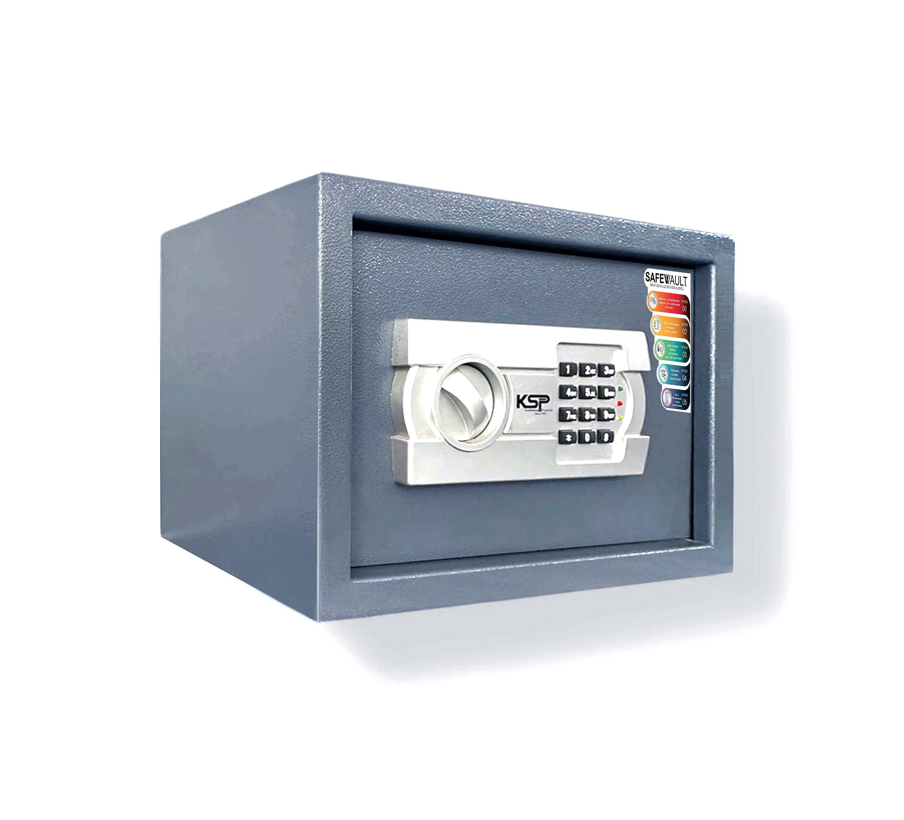 KSPSafe digital security safe Digital Locker EG-25 gray electronic safe with keypad and rotary handle