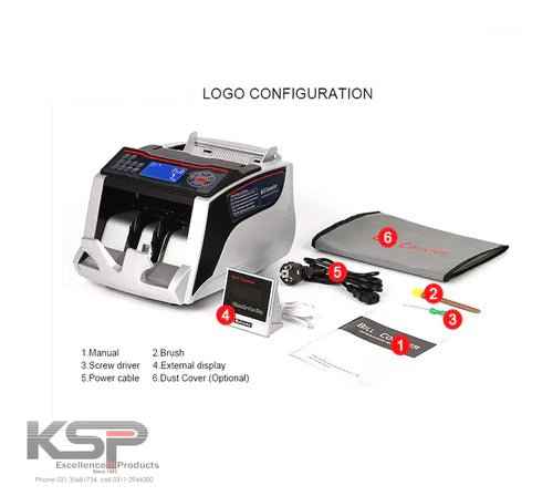 KSP Cash Counting Machine with External Display and Biometric Keypad for Secure Counting