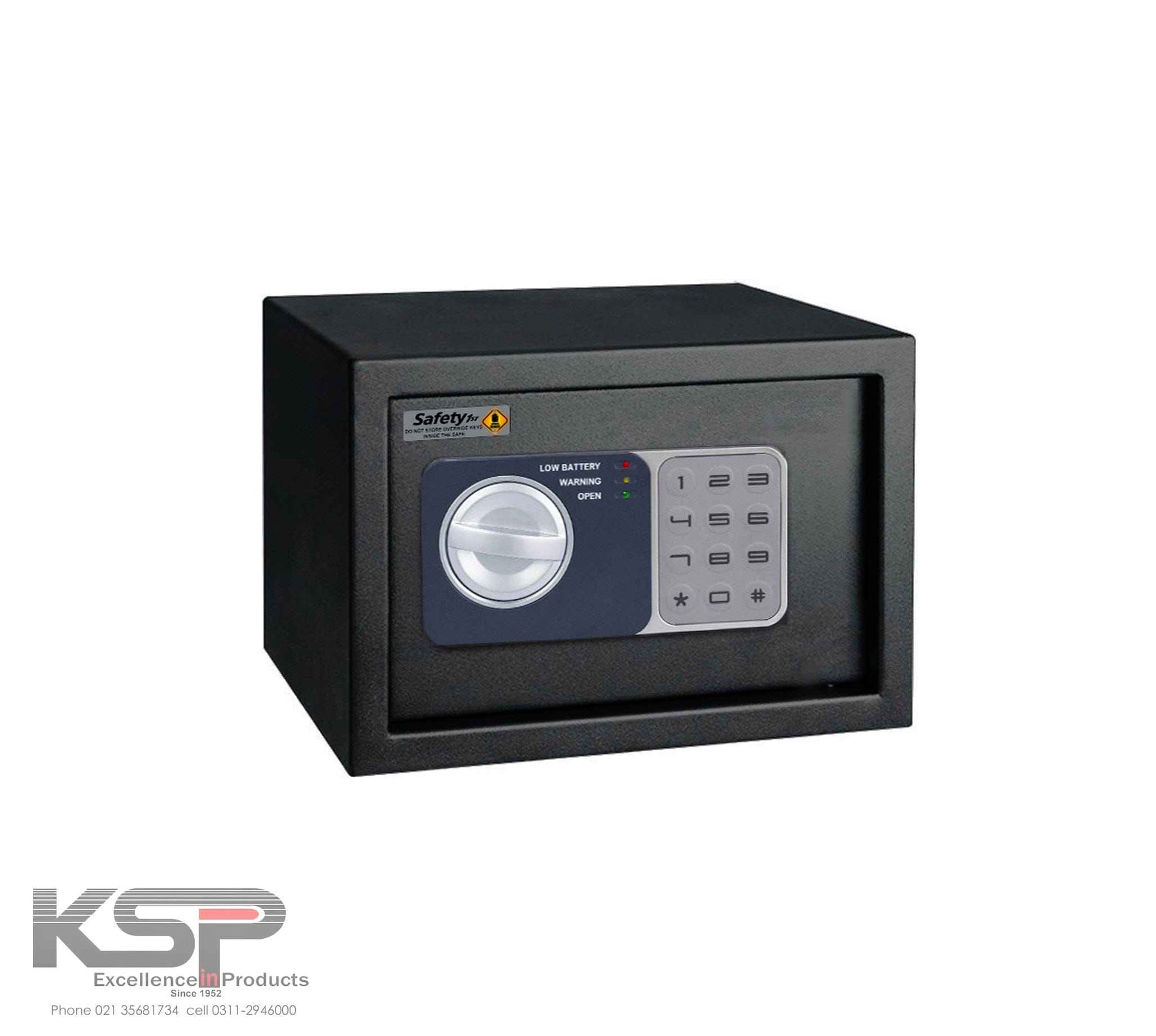 KSP Digital Locker EGN-20 black security safe with digital keypad and manual lock