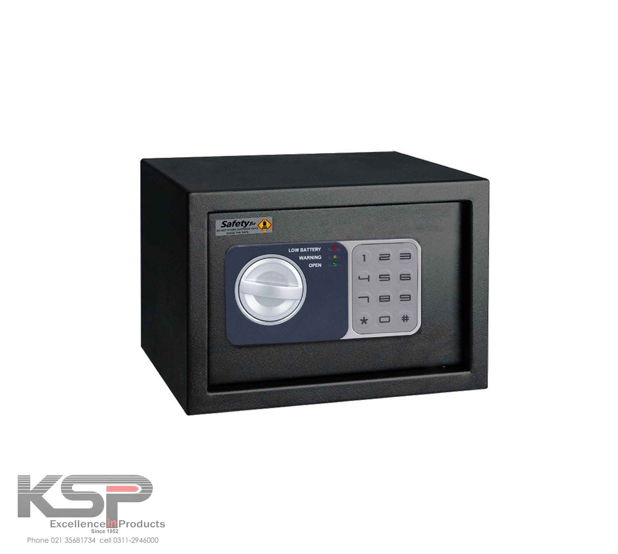 KSP Digital Locker EGN-20 black security safe with digital keypad and manual lock