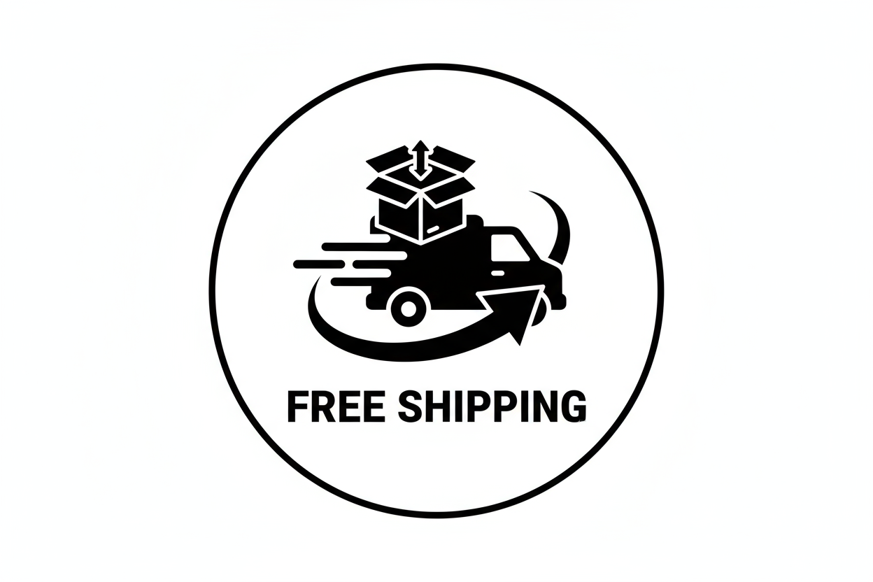 free shiping icon in black colour