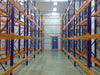 KSP SafeVault industrial shelving with heavy duty racking holding stacked boxes on pallets