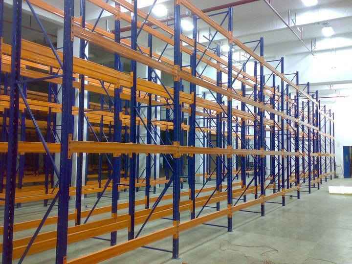 KSP Safe&Vault industrial shelving with heavy duty racking in a warehouse setting