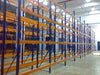 KSP SafeVault industrial shelving with heavy duty racking holding stacked boxes on pallets
