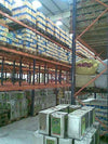 KSP SafeVault industrial shelving with heavy duty racking holding stacked boxes on pallets
