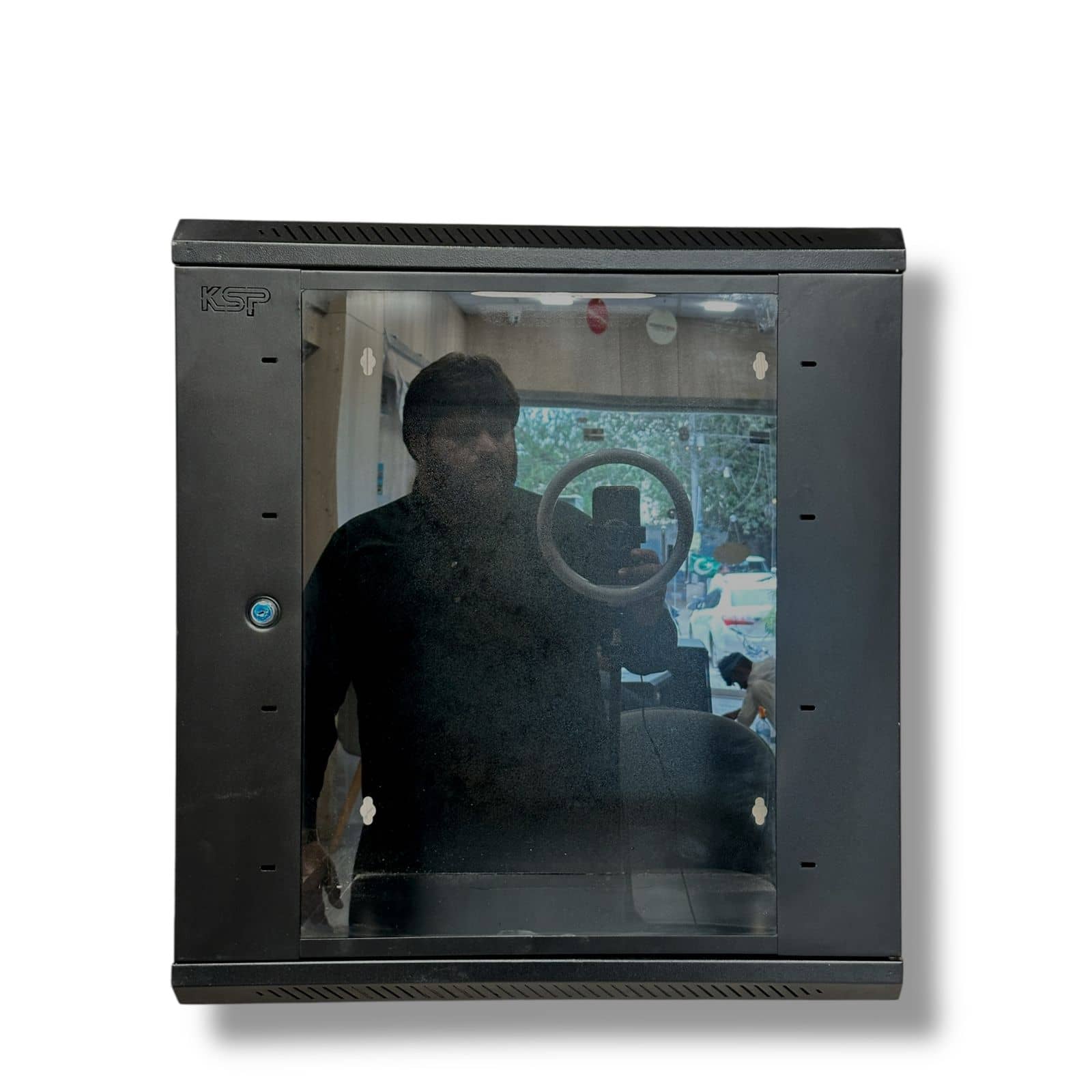 12U Wall Mount Server Rack Cabinet by Kashif Steel Products with transparent door and sleek design