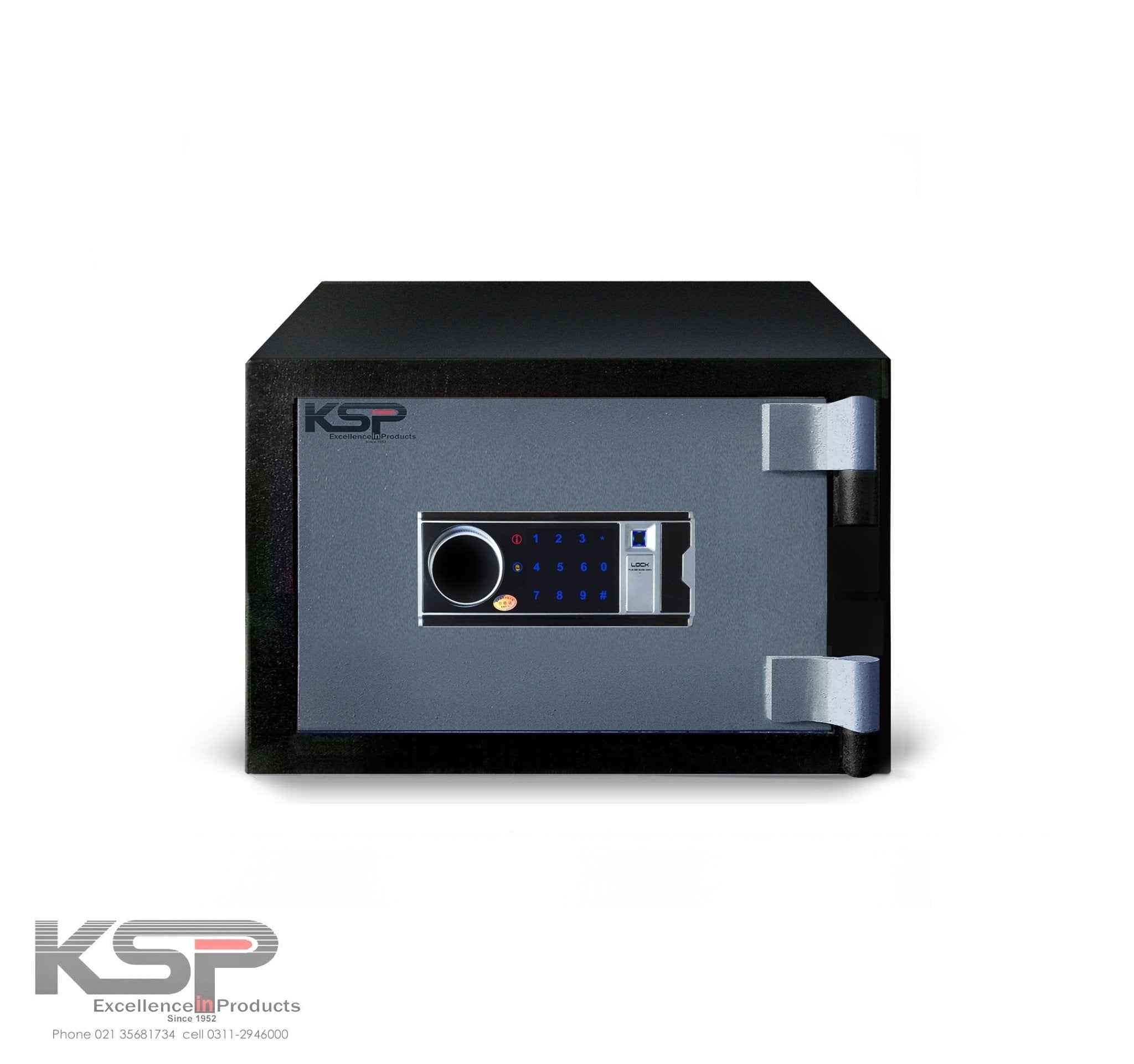 KSP Bio-Metric Safe FRB-20 compact black and gray home safe with fingerprint scanner and electronic keypad