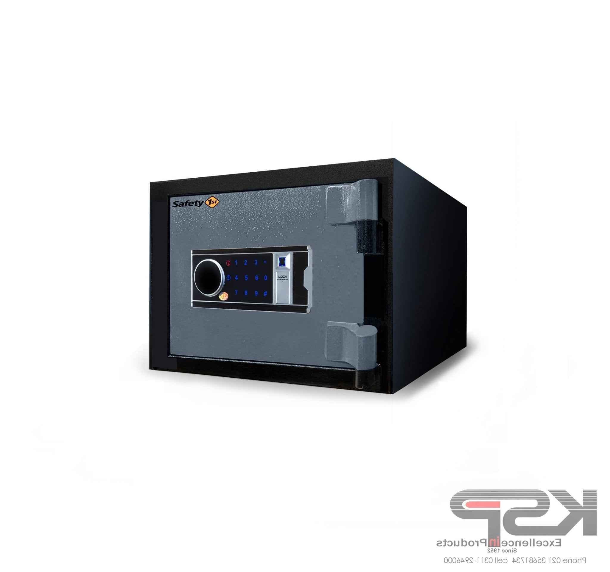 KSPSafe Vault Bio-Metric Safe FRB-20 black steel safe with gray front digital keypad and fingerprint scanner