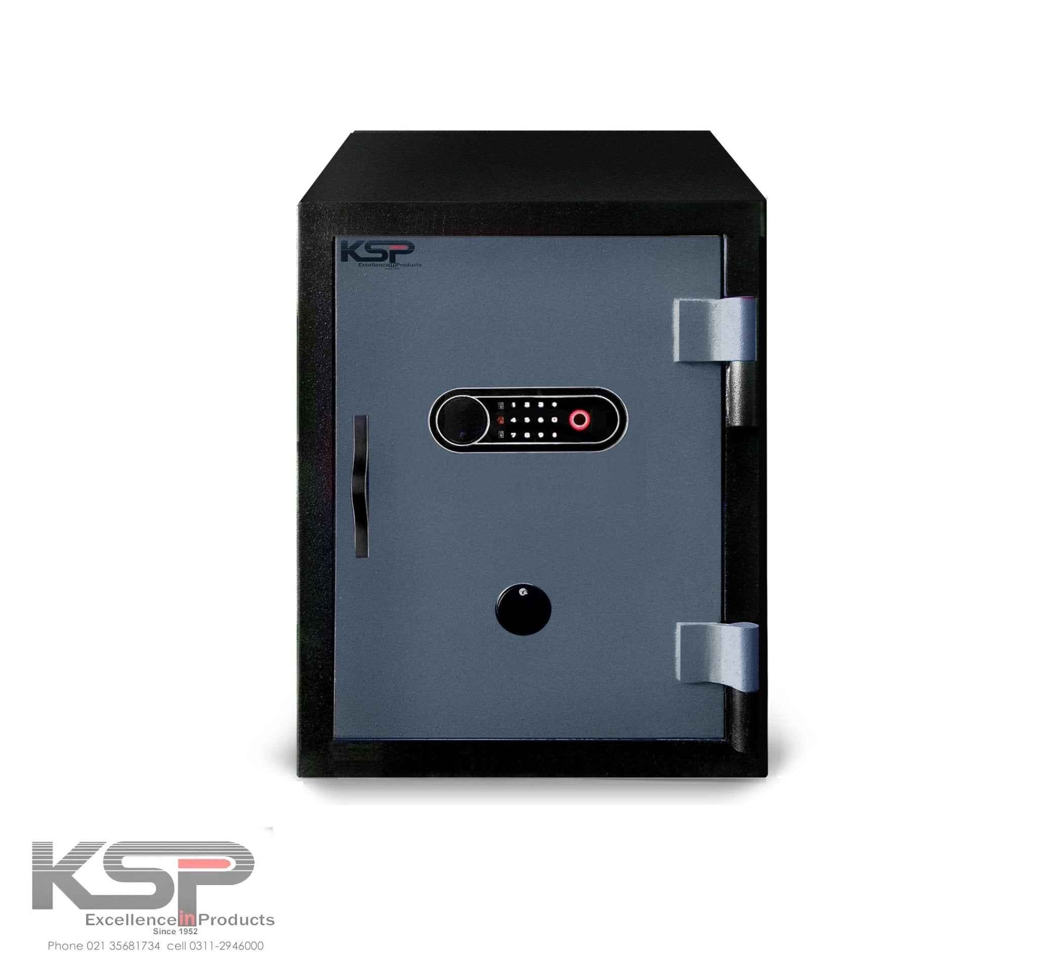 KSP security safe with digital keypad fingerprint scanner and key lock Bio-Metric Safe FRB-24 for home and office use