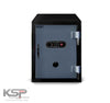 KSP Bio-Metric Safe FRB-24 red door with electronic fingerprint keypad dial and sturdy black frame safe