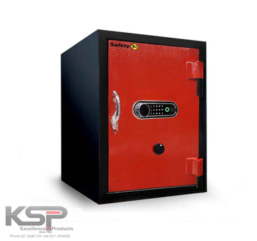 KSP red and black security safe with biometric keypad and handle Bio-Metric Safe FRB-28 for home use