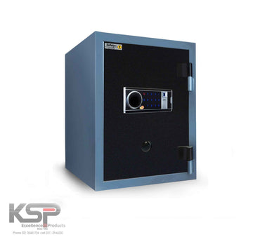 KSPSafe Vault compact black and blue security safe with digital keypad and fingerprint reader Bio-Metric Safe FRB-N24