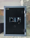 KSPSafe Vault compact black and blue security safe with digital keypad and fingerprint reader Bio-Metric Safe FRB-N24