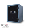 KSPSafe Vault compact black and blue security safe with digital keypad and fingerprint reader Bio-Metric Safe FRB-N24