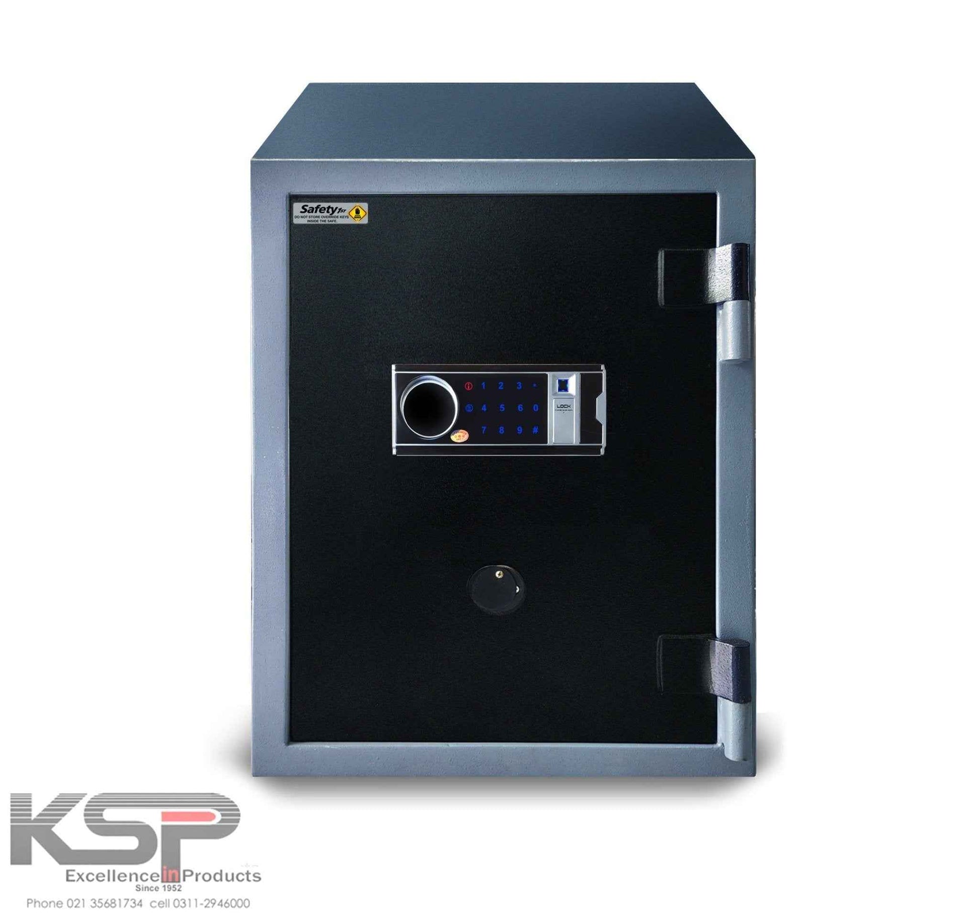 Bio-Metric Safe FRB-N28 black and silver security safe with digital keypad and circular fingerprint scanner