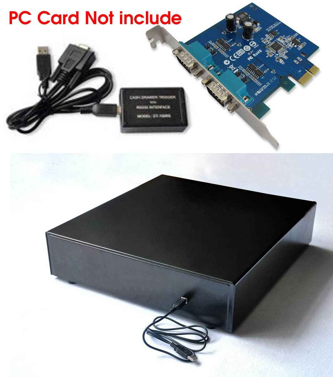 KSPSafe Cash Drawer Machine with USB interface and connection cables for easy setup