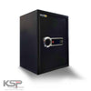 Digital Biometric Locker EB-50 black security safe with circular fingerprint scanner numeric LED keypad