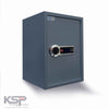 Digital Biometric Locker EB-50 black security safe with circular fingerprint scanner numeric LED keypad