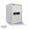 Digital Biometric Locker EB-50 black security safe with circular fingerprint scanner numeric LED keypad