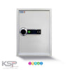 Digital Biometric Locker EB-50 black security safe with circular fingerprint scanner numeric LED keypad