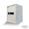 Digital Biometric Locker EB-50 black security safe with circular fingerprint scanner numeric LED keypad