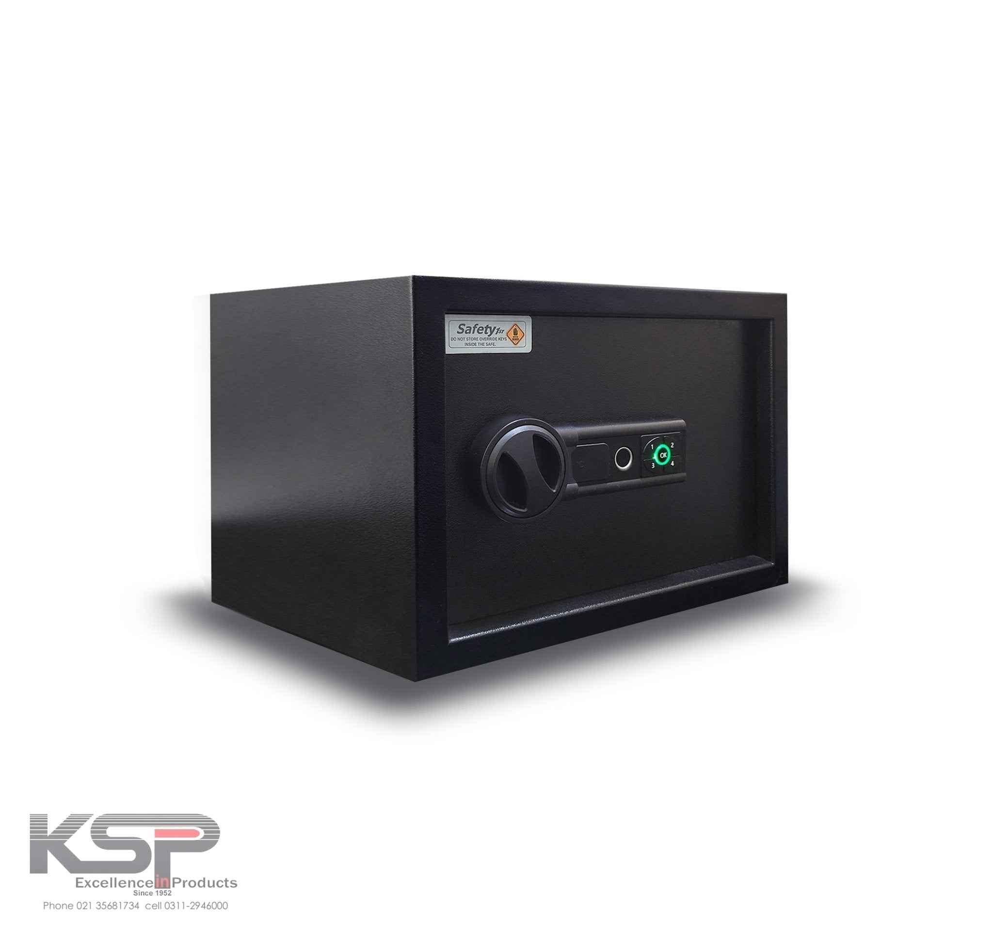KSPSafeVault Digital Biometric Locker EBN 25 black security safe with biometric fingerprint pad and electronic keypad
