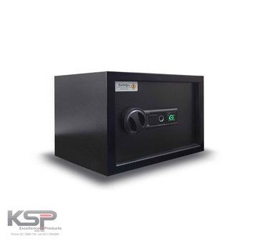 KSPSafeVault Digital Biometric Locker EBN 25 black security safe with biometric fingerprint pad and electronic keypad