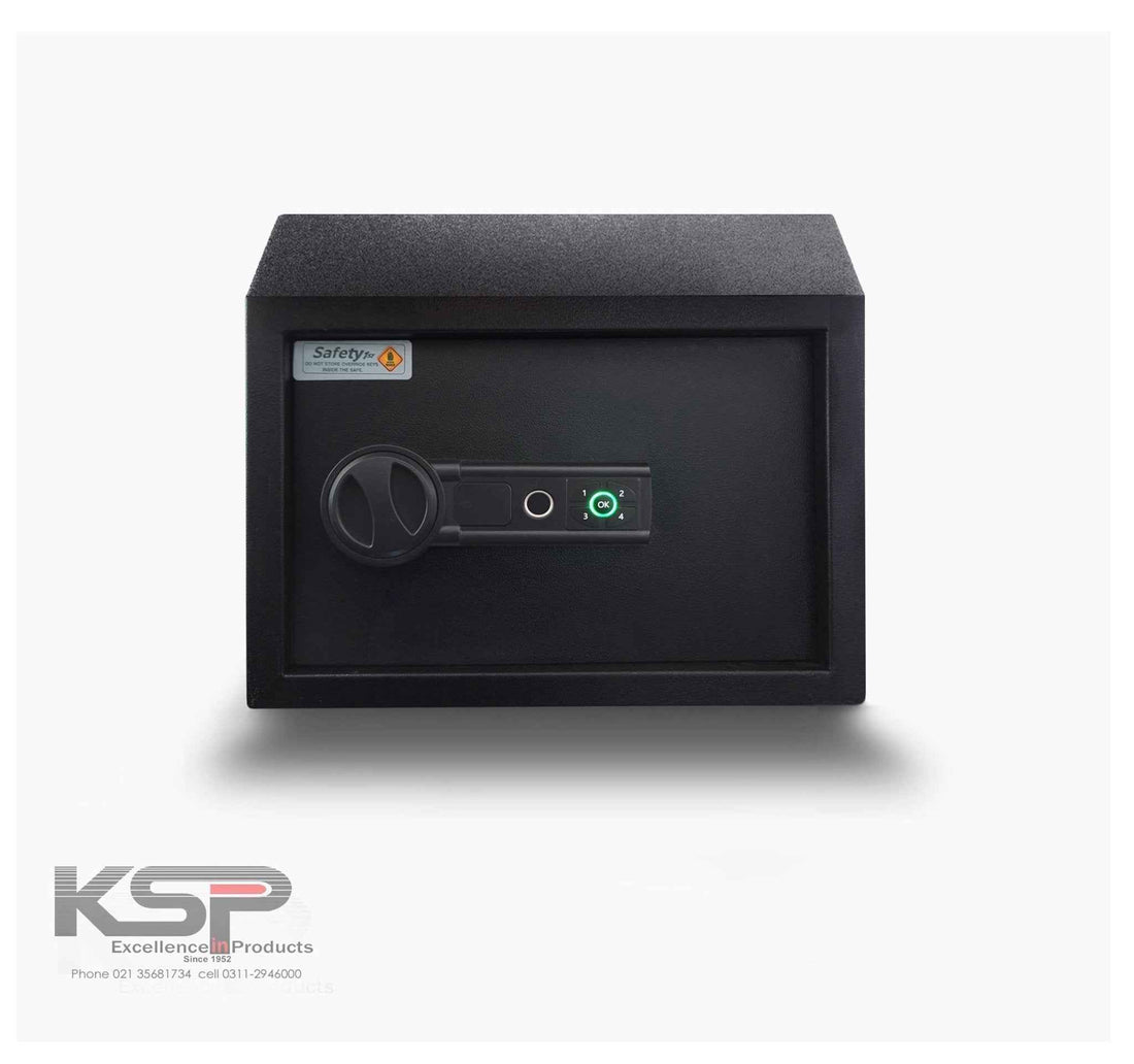KSPSafeVault Digital Biometric Locker EBN 25 black security safe with biometric fingerprint pad and electronic keypad