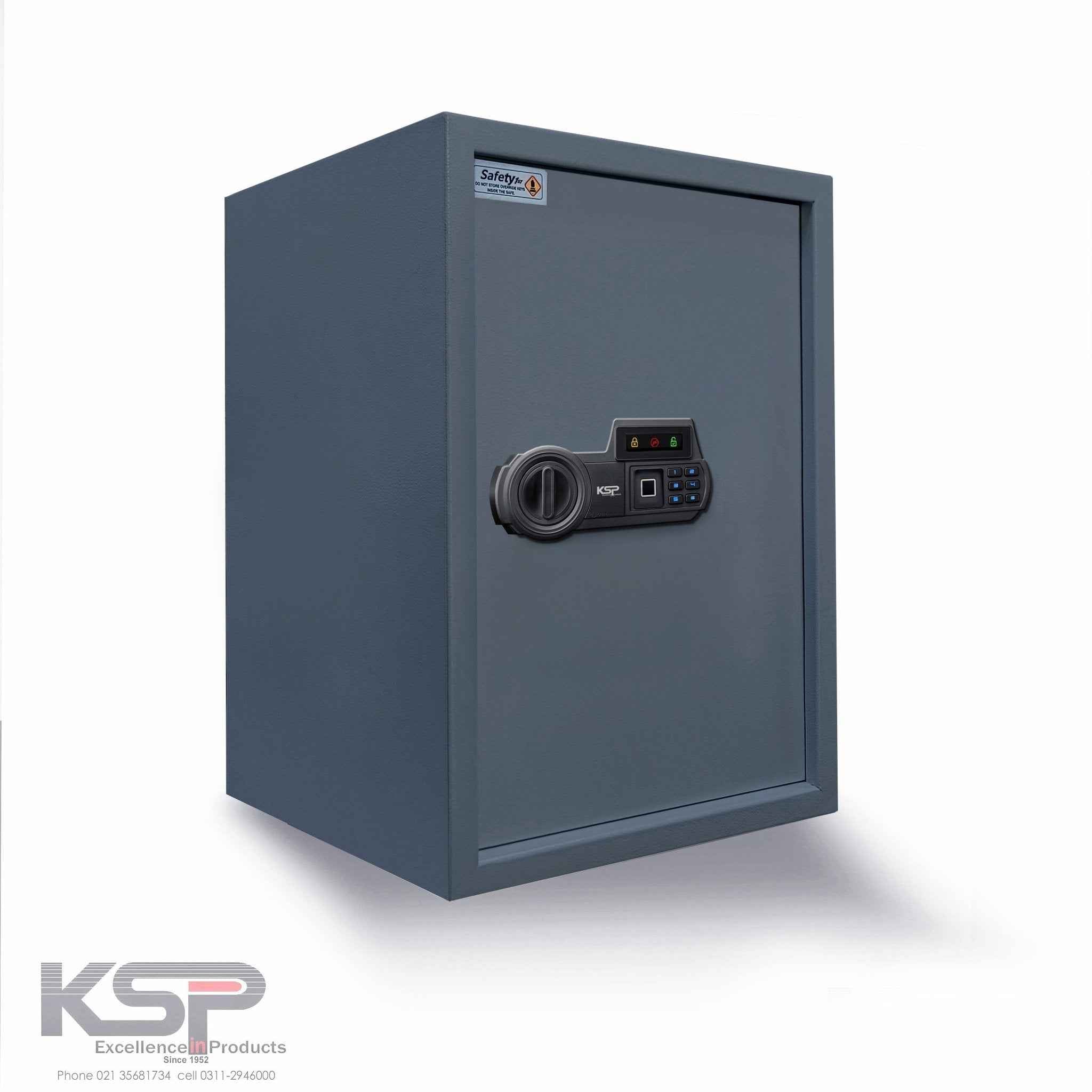 KSPSafe and Vault Digital Biometric Locker EBN-50 gray steel security safe with biometric scanner and keypad