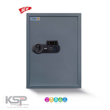 KSPSafe Vault gray security safe with keypad fingerprint sensor and turn knob Digital Biometric Locker EBN-50
