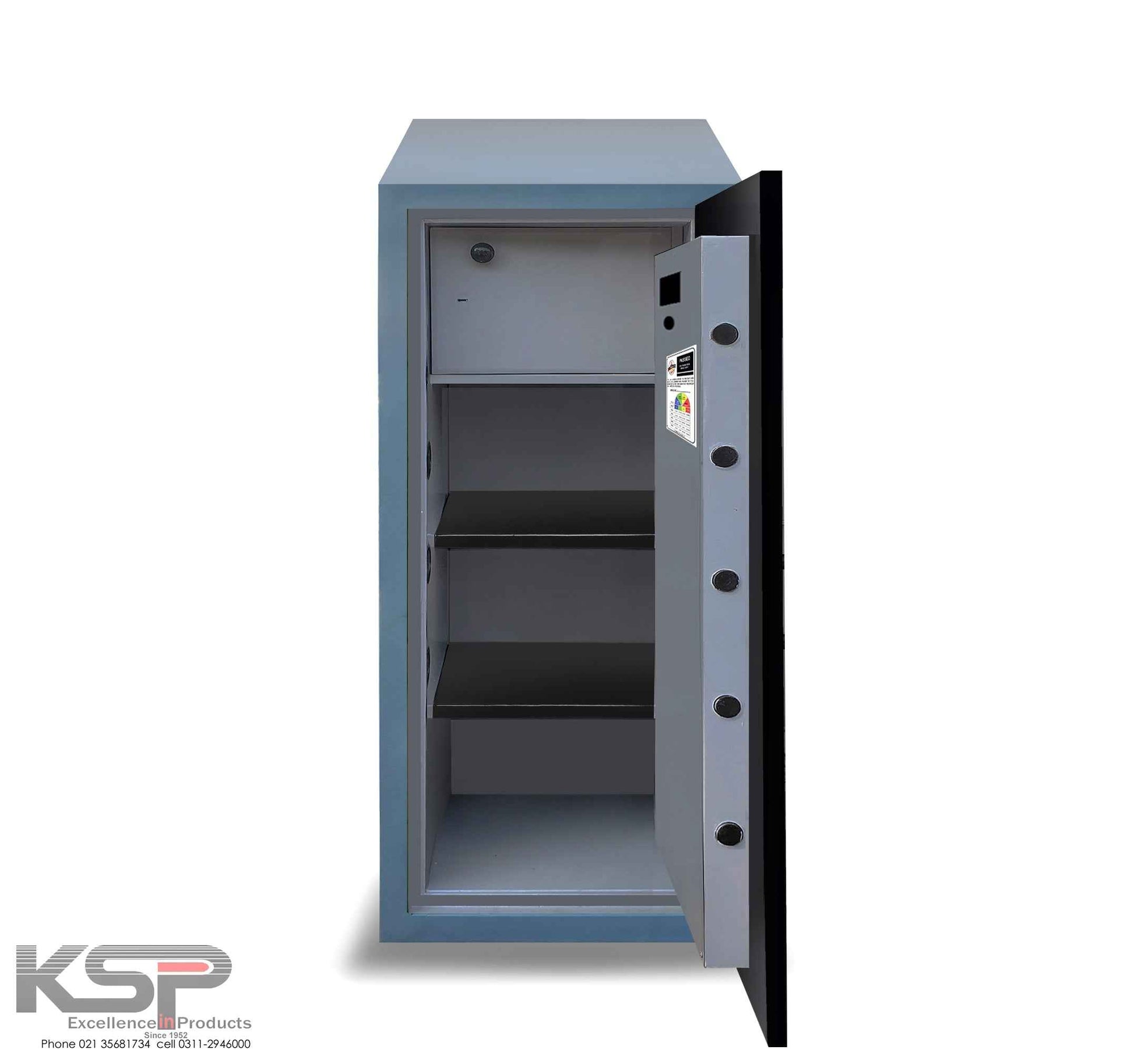 KSPSafe Vault open security safe with three interior shelves and digital lock Digital Fire Resistence FRD-54