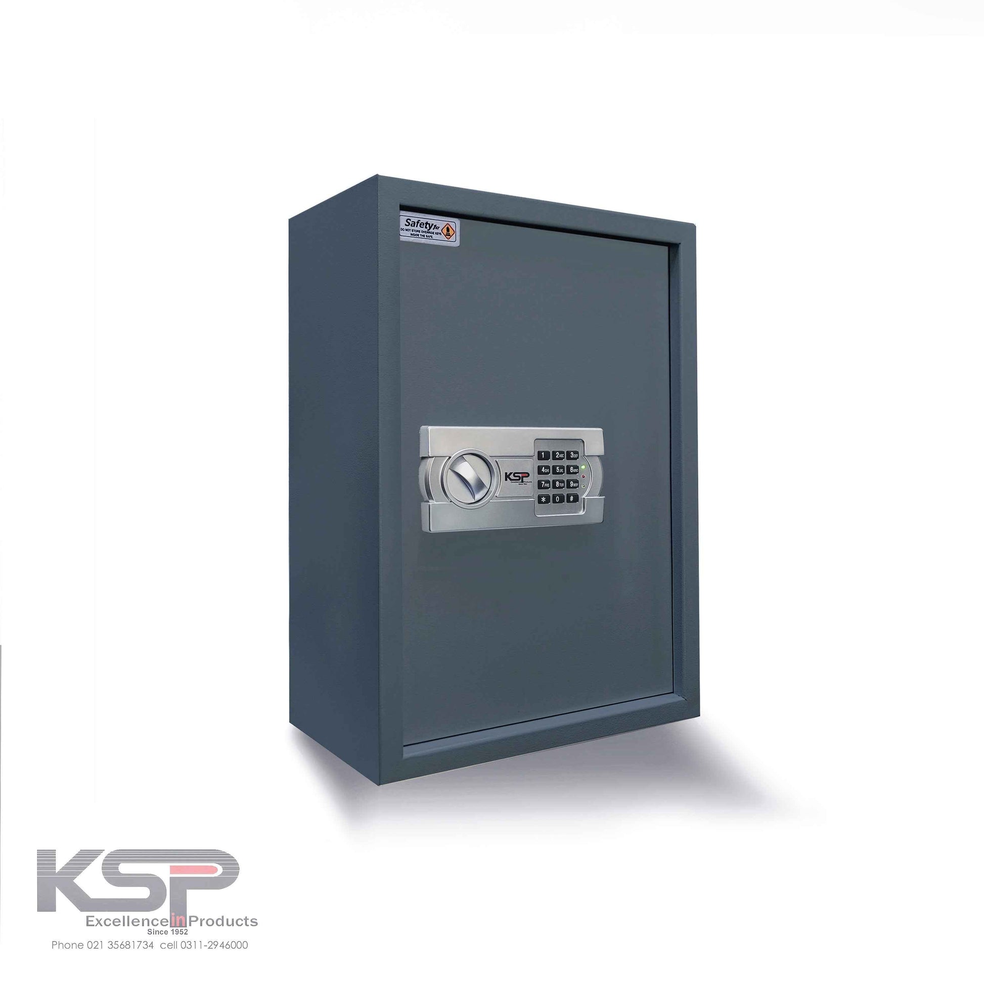 KSP Digital Key Cabinet Locker dark gray steel cabinet with electronic keypad and rotary handle for secure storage