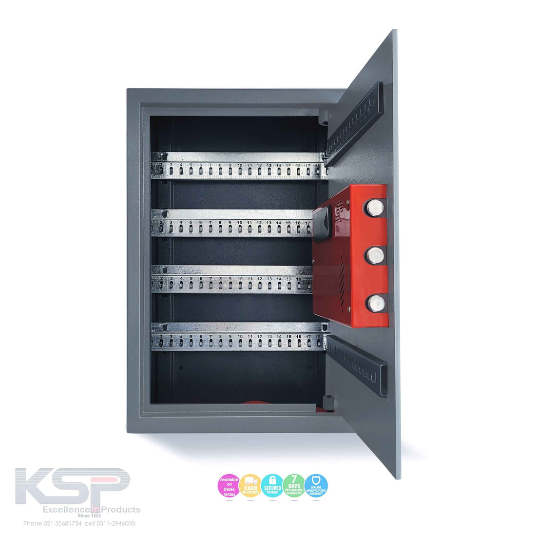 KSP Digital Key Cabinet Locker steel security cabinet with electronic keypad lock and visible KSP logo