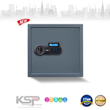 KSPSafe&Vault Digital Locker ECN-30 security safe with electronic keypad and rotary handle in gray