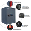KSPSafe&Vault Digital Locker ECN-50 security safe with electronic keypad and digital display in gray
