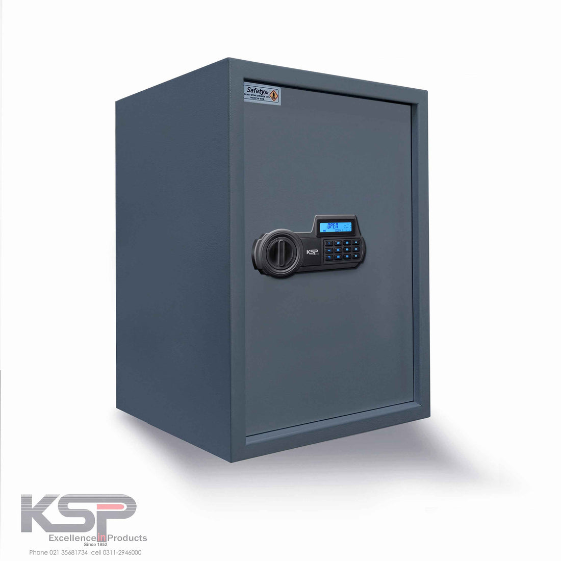 KSPSafe&Vault Digital Locker ECN-50 security safe with electronic keypad and digital display in gray