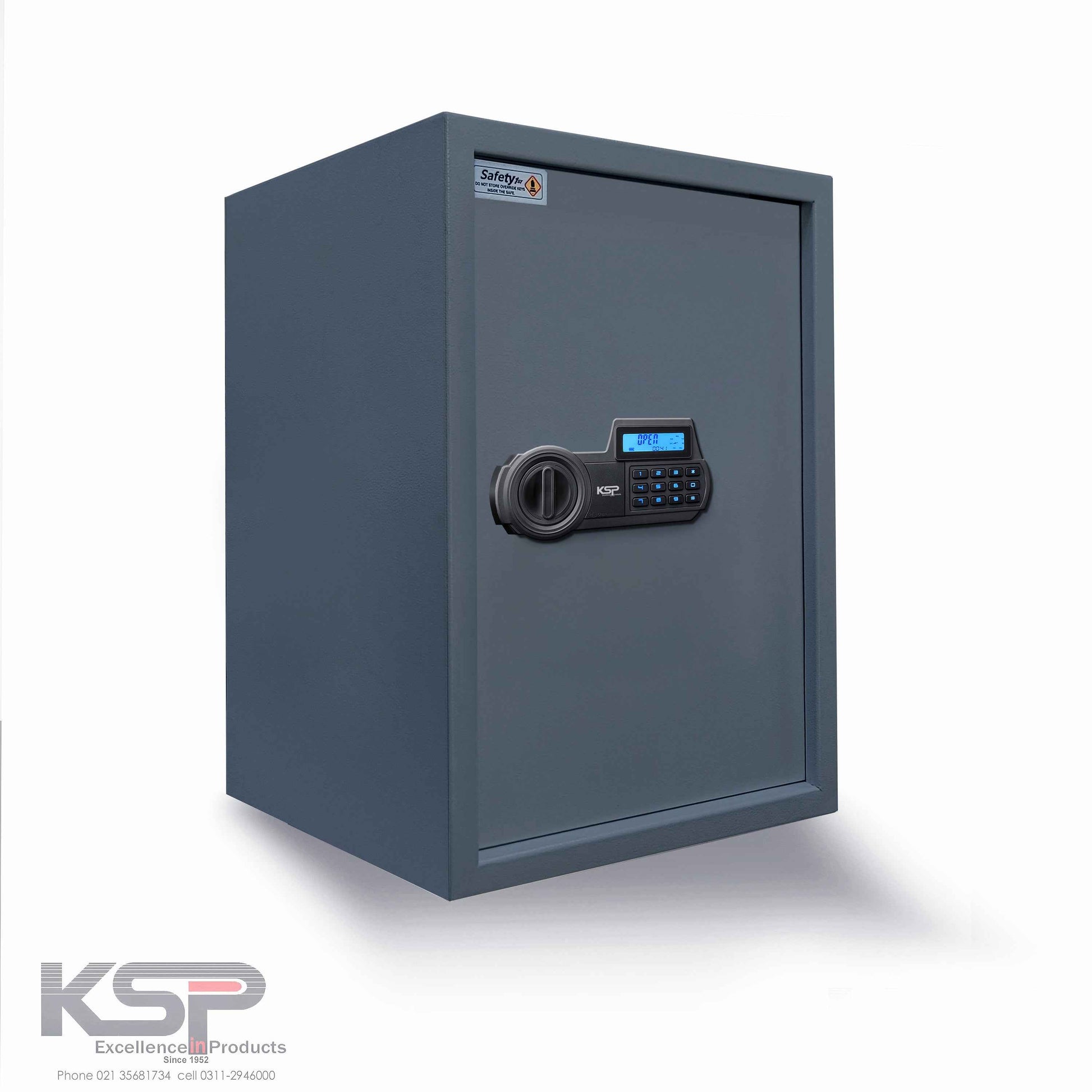 KSPSafe&Vault Digital Locker ECN-50 gray security safe with electronic keypad lock and display