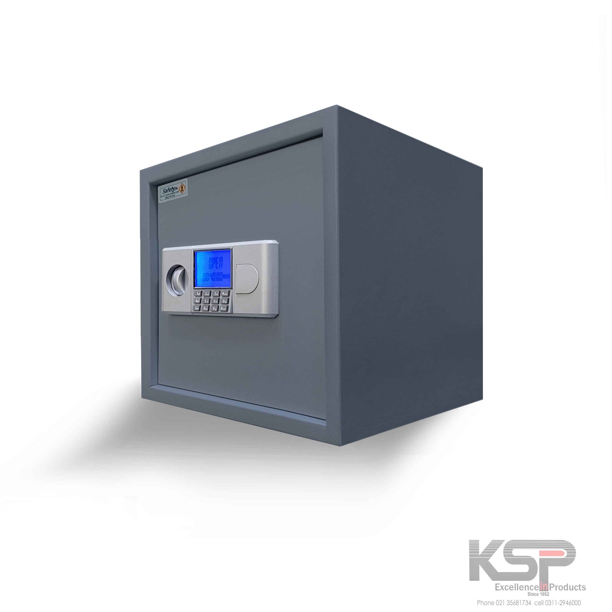 KSPSafe&Vault Digital Locker ED-30 gray security safe with digital keypad and blue display