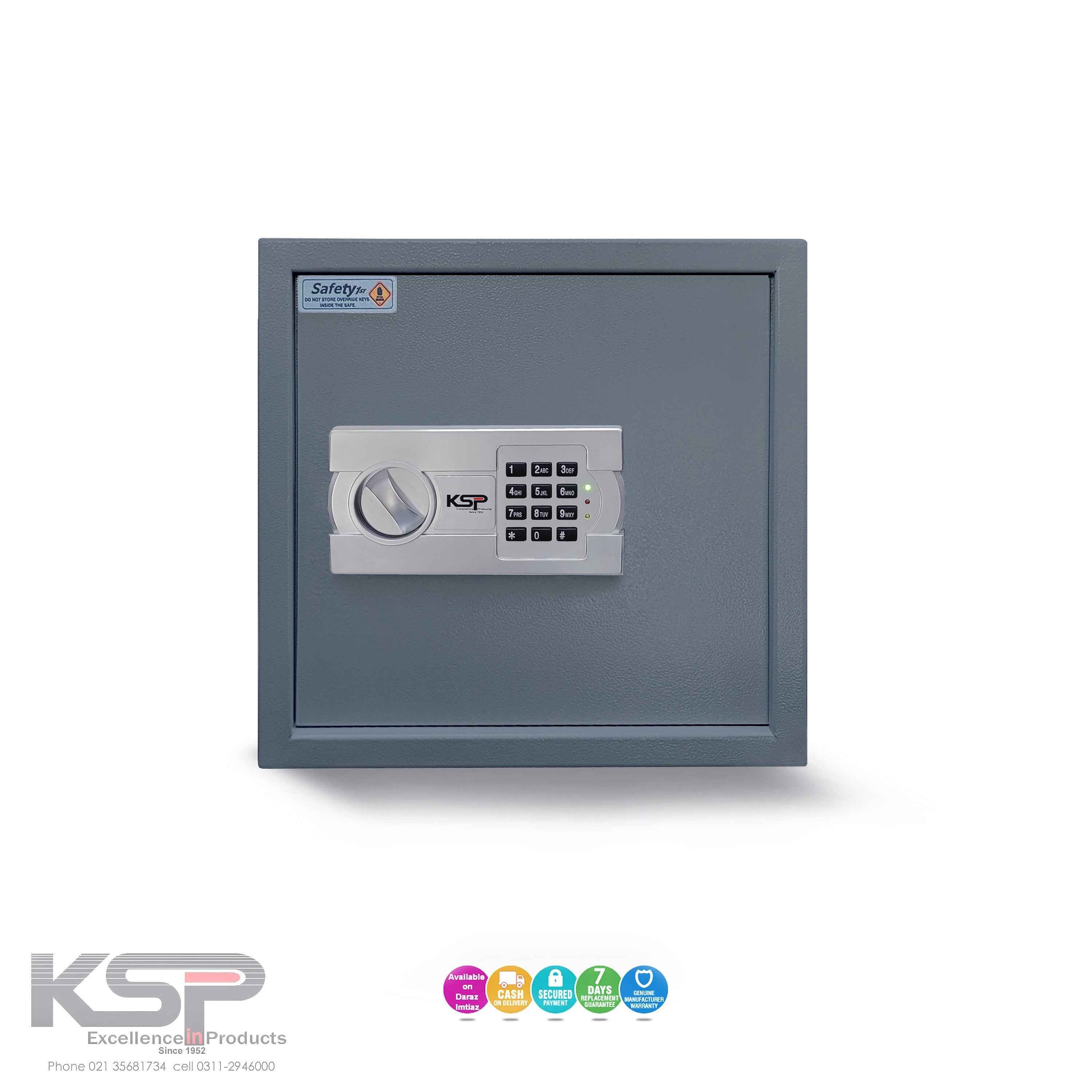 KSPSafe&Vault digital security safe with keypad lock Digital Locker EG-30 in gray finish