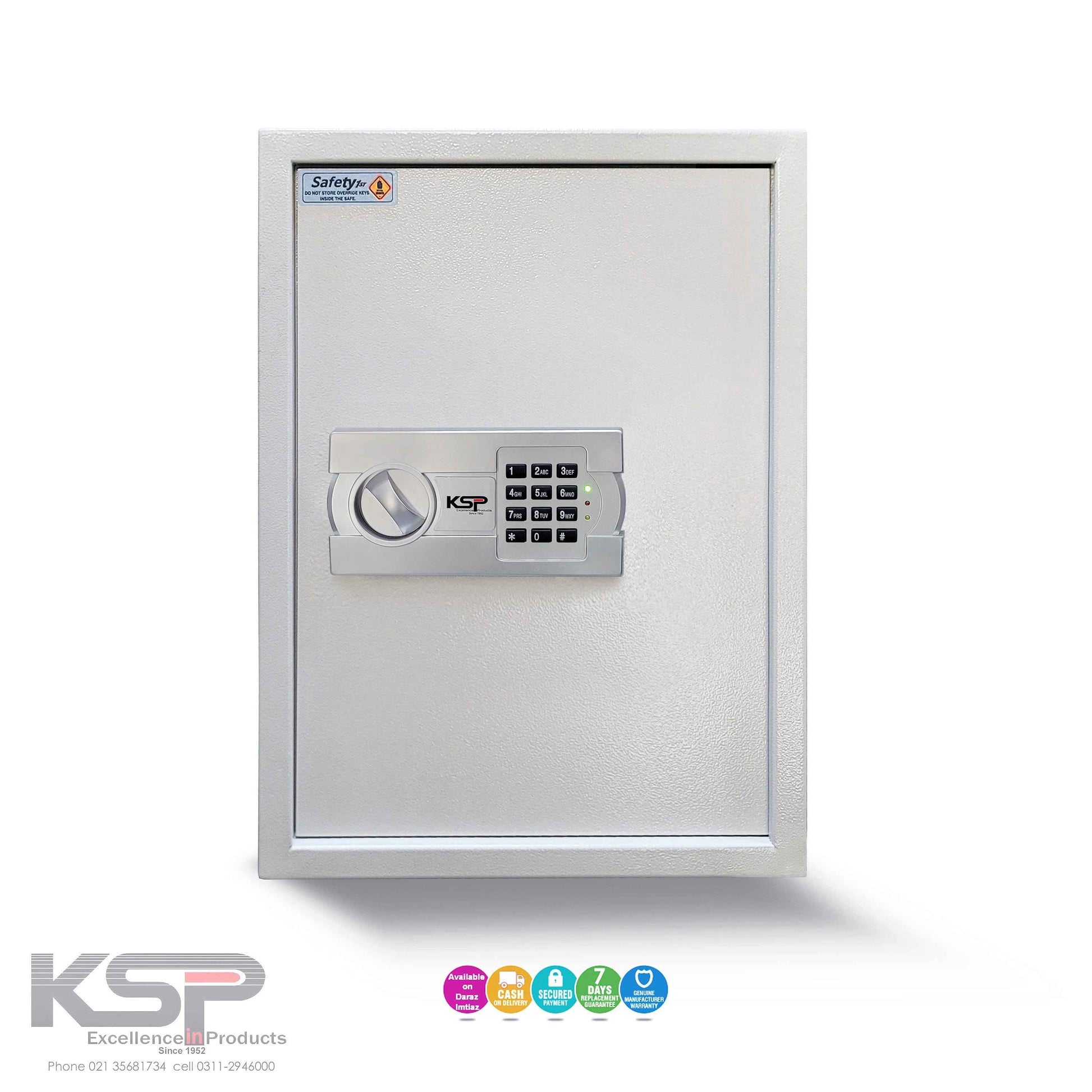 KSPSafe&Vault Digital Locker EG-50 security safe with electronic keypad and silver handle